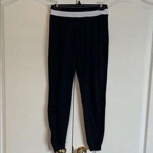 Fabletics Black Joggers with White Trim